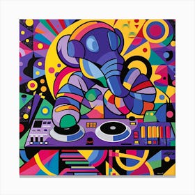 Dj Elephant Canvas Print