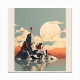 House On An Island Canvas Print