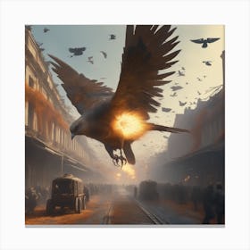 Eagle In Flight 5 Canvas Print