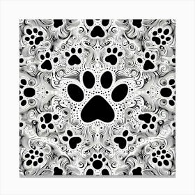 Paw Pattern Canvas Print