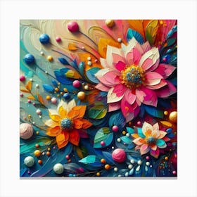 Abstract Flower Painting 5 Canvas Print