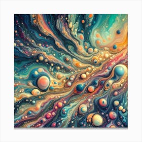 Abstract With Bubbles Canvas Print