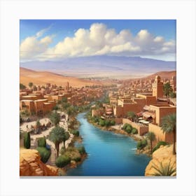 Egyptian City Canvas Print