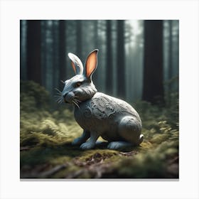 Rabbit In The Forest 46 Canvas Print