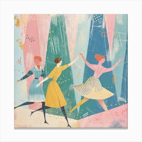 Dancing With My Friends Canvas Print