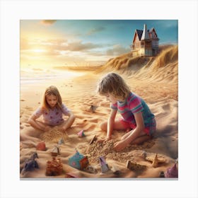 Sand Castles Canvas Print