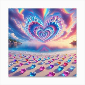 Rainbow Hearts Canvas Print