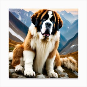 St Bernard Dog 57 Canvas Print