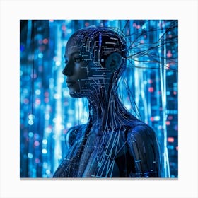 An Avant Garde Representation Of An Advanced Cyber Intelligence System Entwined With Concepts Of Me Canvas Print