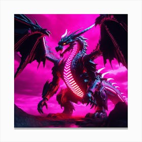 Dragon In Pink Canvas Print