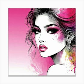 A stylish lady 8 Canvas Print