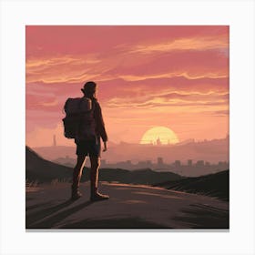 Sunset In The City Canvas Print