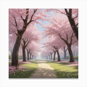 Cherry Blossoms paintings art print 1 Canvas Print