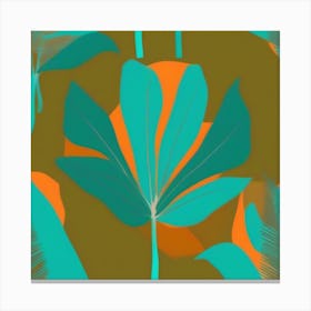 Tropical Leaf On A Solid Background Simple pattern art, 116 Canvas Print