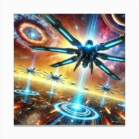 Sunlight Sentinels High Speed Swarms 1 Canvas Print