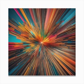 An Abstract Color Explosion 1, that bursts with vibrant hues and creates an uplifting atmosphere. Generated with AI,Art style_Architecture,CFG Scale_3,Step Scale_50. Canvas Print