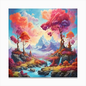 'Clouds And Trees' Canvas Print