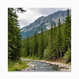 River In The Mountains 2 Canvas Print