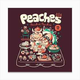 Peaches - Retro Game Geek Gift 1 Canvas Print