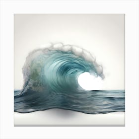 Wave Isolated On White 8 Canvas Print