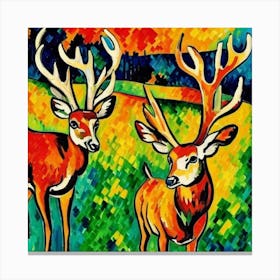 Deer Painting Canvas Print