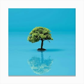 Tree In Water Canvas Print