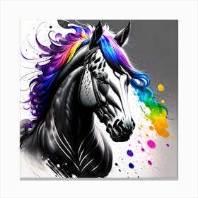 Rainbow Horse 4 Canvas Print