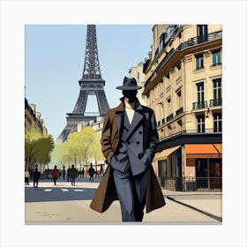 French man in Paris 2 Canvas Print