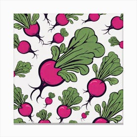 Beets Seamless Pattern Canvas Print