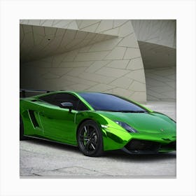 Green Lamborghini Canvas Print