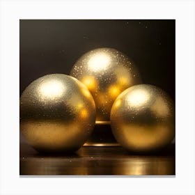 Golden Balls Arrangem Canvas Print