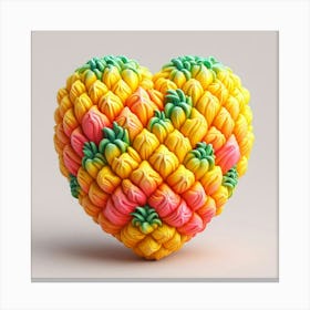 Pineapple Heart Canvas Print