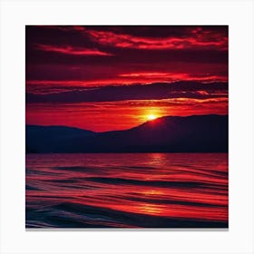 Sunset Over The Ocean 182 Canvas Print