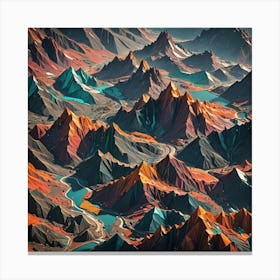 Abstract Mountain Landscape 3 Canvas Print