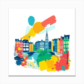 Amsterdam Cityscape Canvas Print