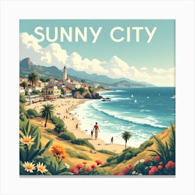 Sunny City Canvas Print