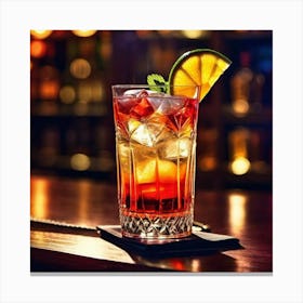 Cocktail In A Bar 1 Canvas Print