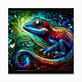 Gecko Painting Canvas Print