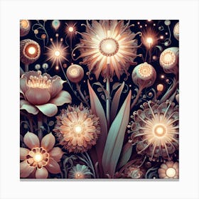 Psychedelic Flowers 2 Canvas Print