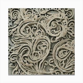 Carved Stone Wall Art Canvas Print