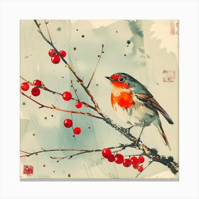 Birds. The Poem Of The Fluttering Seasons [鳥たち: 羽ばたく季節の詩] (I) Canvas Print