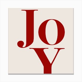 Text Joy in red Canvas Print
