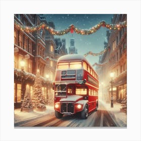 Christmas tourbussen Canvas Print