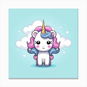 Cute Unicorn 408 Canvas Print