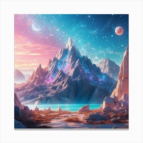 Planetary landscape Canvas Print