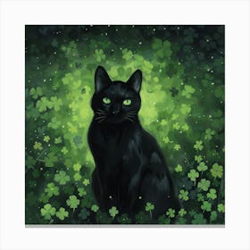 Shamrock Cat 4 Canvas Print