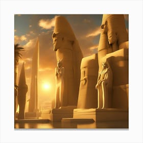 Egyptian Temples 1 Canvas Print