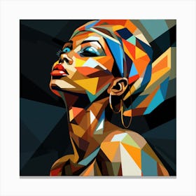 Cubism Tanzanian Woman 03 Canvas Print