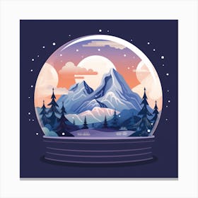 Mountain Snowglobe 3 Canvas Print