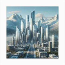 Futuristic Cityscape 22 Canvas Print